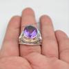 925 Sterling Silver Amethyst Ring, Purple Gemstone Ring, February Birthstone Ring, Handmade Ring, Oval Amethyst Designer Ring, Promise Ring