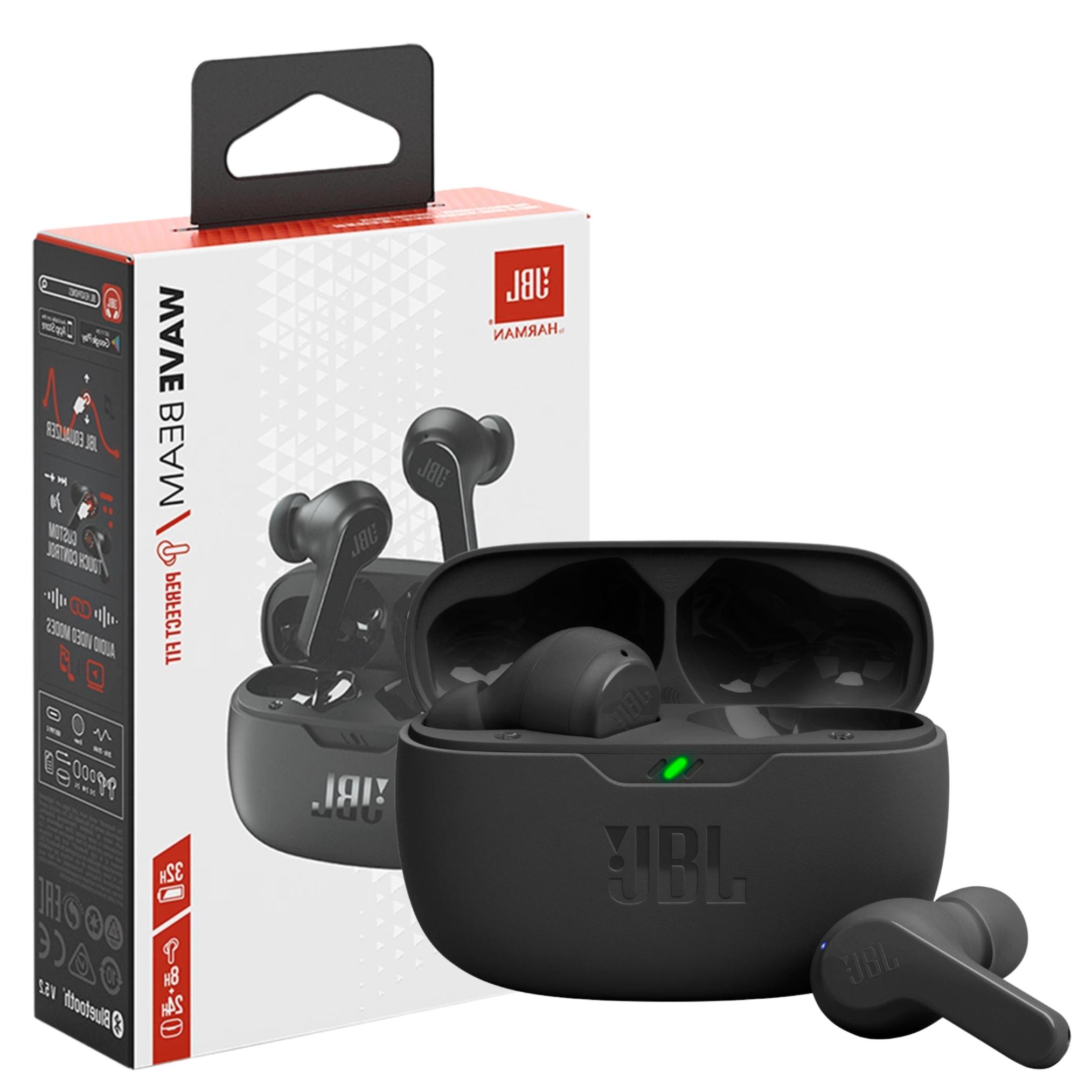Auriculares Jbl Wave Beam Inalámbricos In-Ear Bluetooth 5.2 Ip54 Ipx2 - Negros