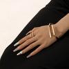 European & American Fashion Metal Geometric Open Adjustable Women's Bangle Ring Set