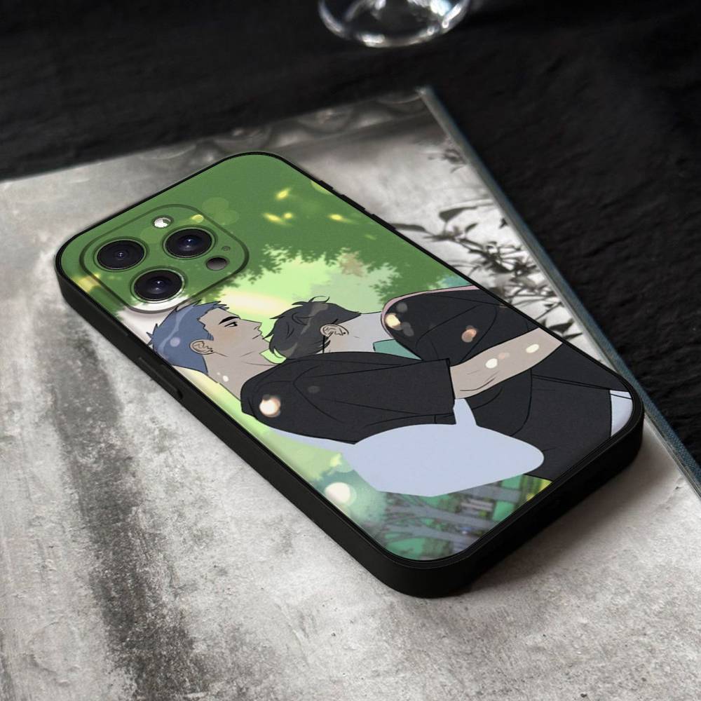 Here U Are Anime Phone Case For IPhone 17,16,15,14,13,12,11 Plus,Pro,Max,XR,XS,X,7,8 Plus,Mini Black Silicone Soft