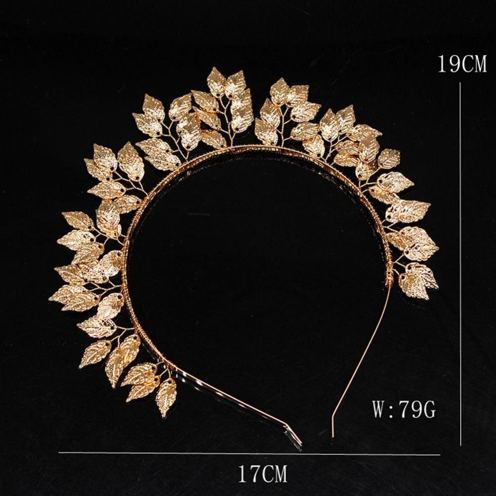Crown Tiaras Retro Hair Accessories Head Bands Hair Hoop Gold Leaf