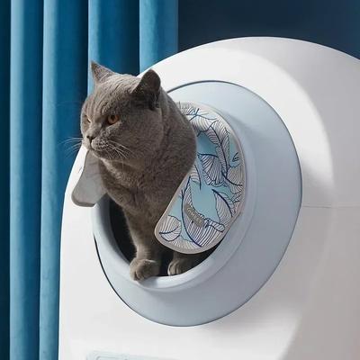 MEET Afgesloten Kattenbak met Deur Gordijn Afneembaar en Wasbaar Volledig Geur Dicht Aangepast en Vervangbaar Huisdier Reiniging