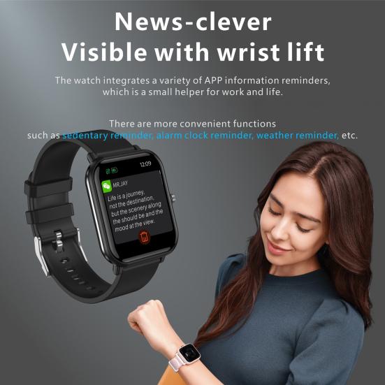 Q9Pro 1.7 Inch Multifunctional Large Touch Smart Watch Screen IP68 Waterproof Sport Bracelet