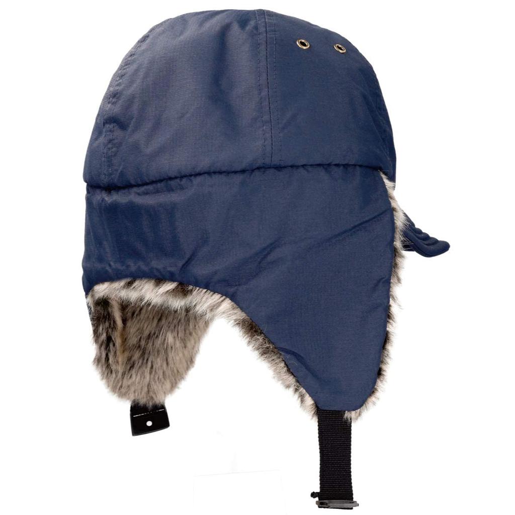 Basic Enchi Nylon Ripstop Flap Pilot Hat with Cold Weather One Size Fits for Men and Women Cap, Earmuffs, Protection, Nylon, All, Black,