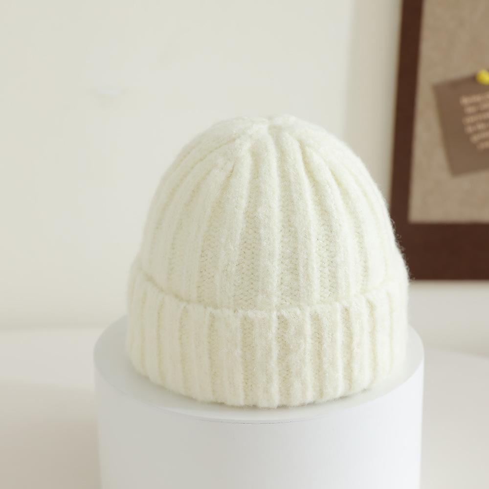 Winter Hats For Children Girls Boys Kids Knitted Beanie Candy Color Solid Striped Keep Warm Korean Style Casual Bonnet Caps New