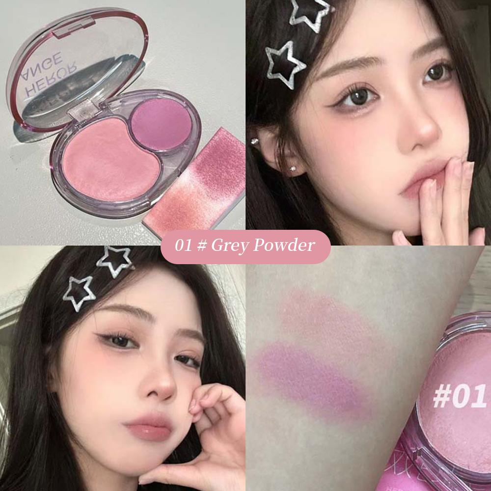 HERORANGE Two Tone Blush Matte Texture Natürlich aufhellende Rouge-Palette