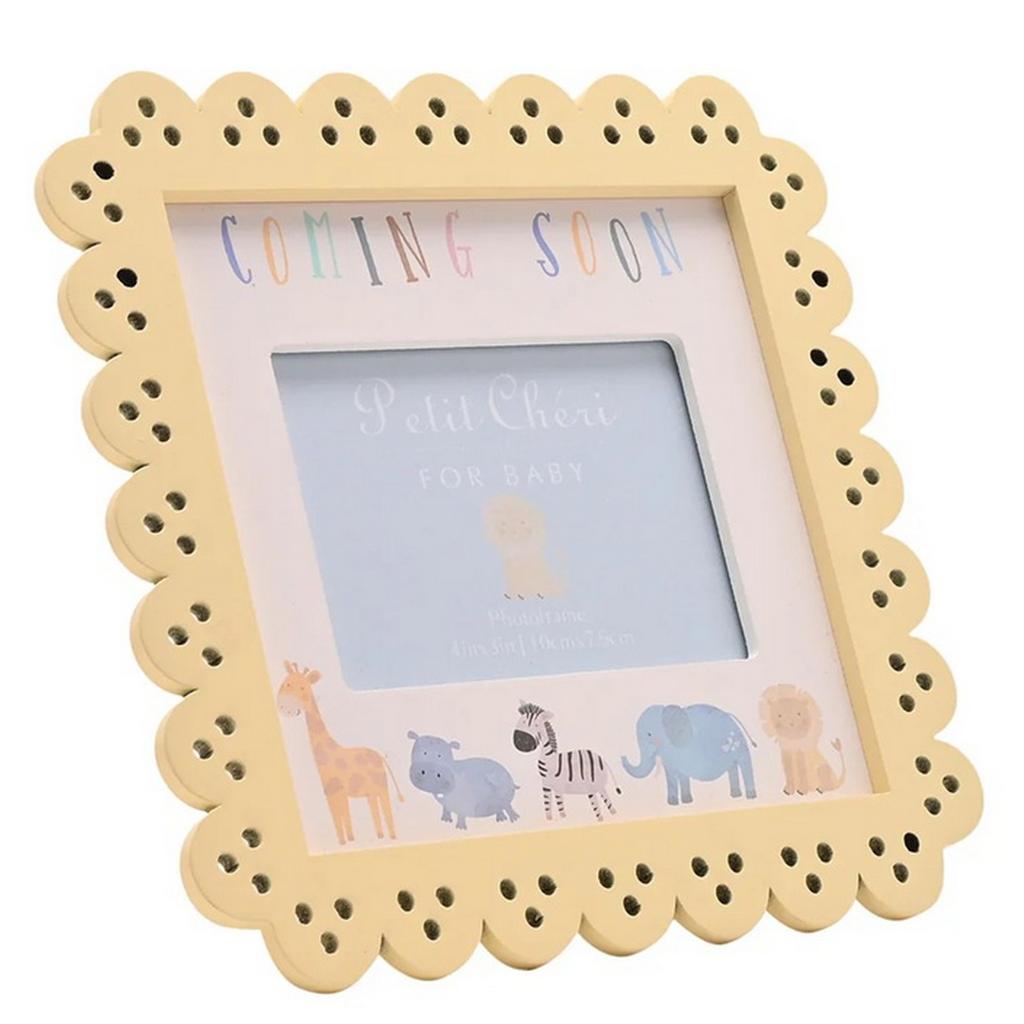 Celebrations Petit Cheri Coming Soon Scalloped Photo Frame