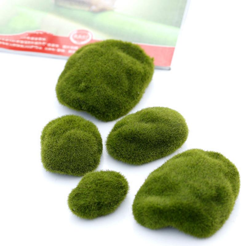 Miniature Moss Stone Artificial Moss Lawn Micro Landscape Ornament Garden Diy Decoration