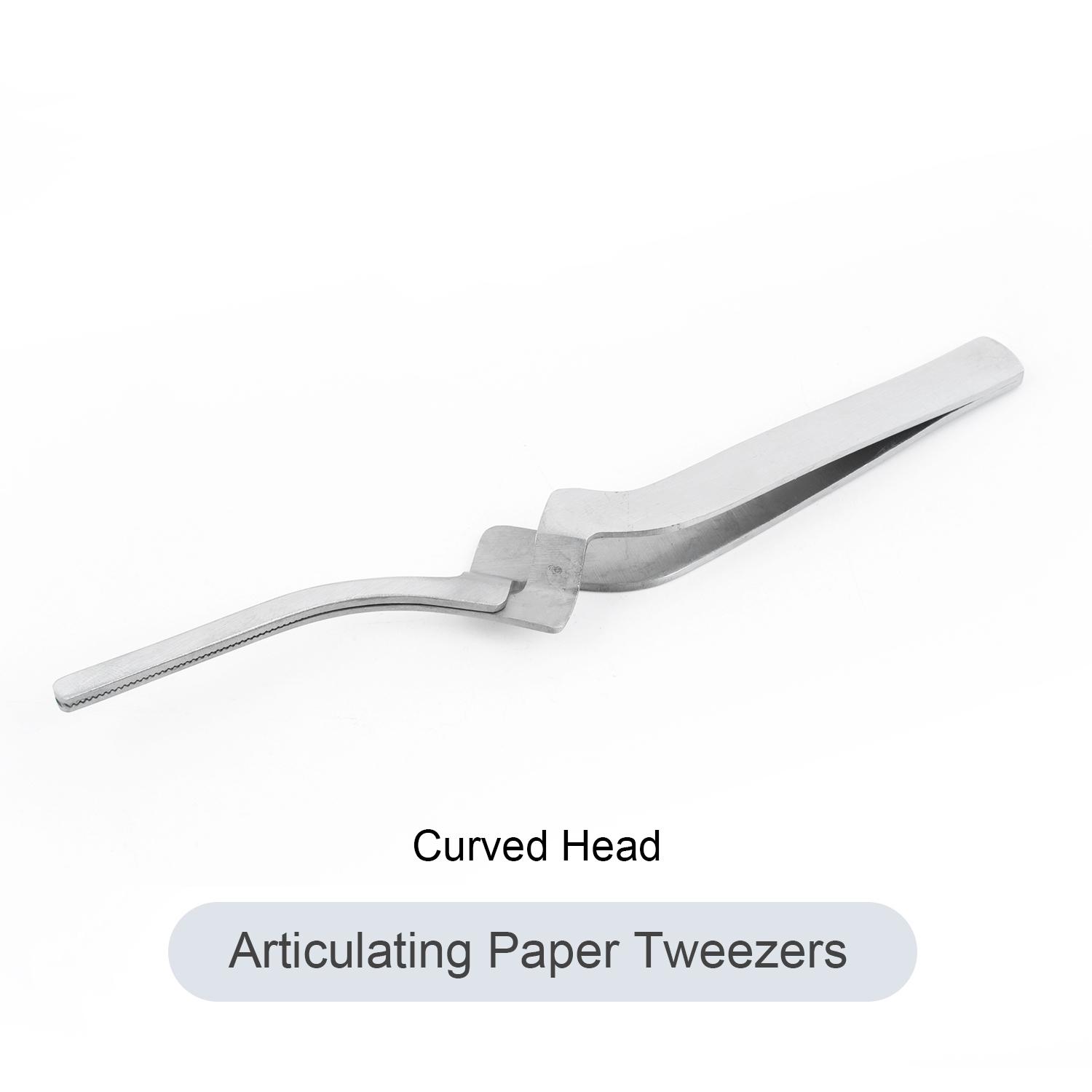 

Nigf Dental Miller Articulating Paper Tweezers Straight Curved Forceps High Precision Dental Instrument for Professionals