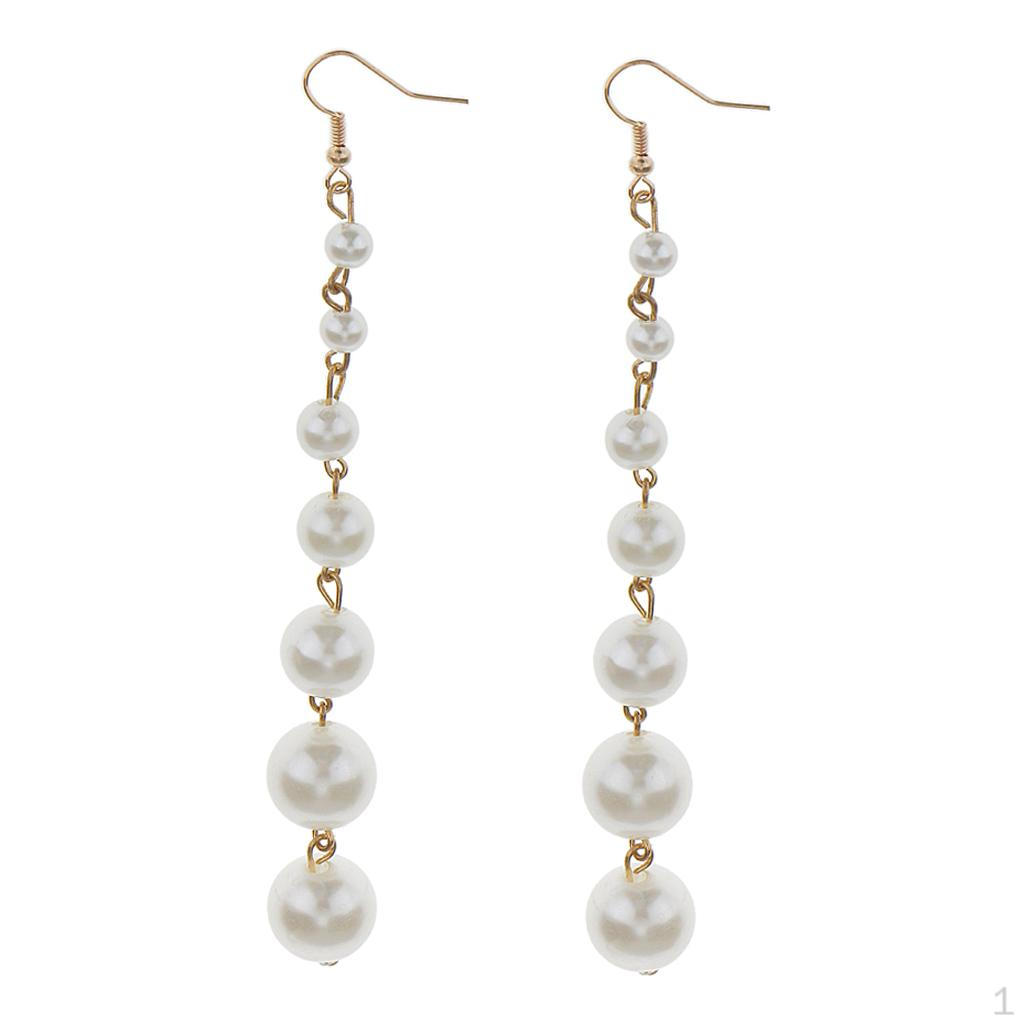 Charming Evening Party Eardrop Hook Earrings Drop Faux Pearls Dangle
