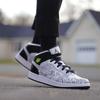 Air Jordan 1 Mid SE GS DIY Kids Sneakers White Black Volt DC4099-100