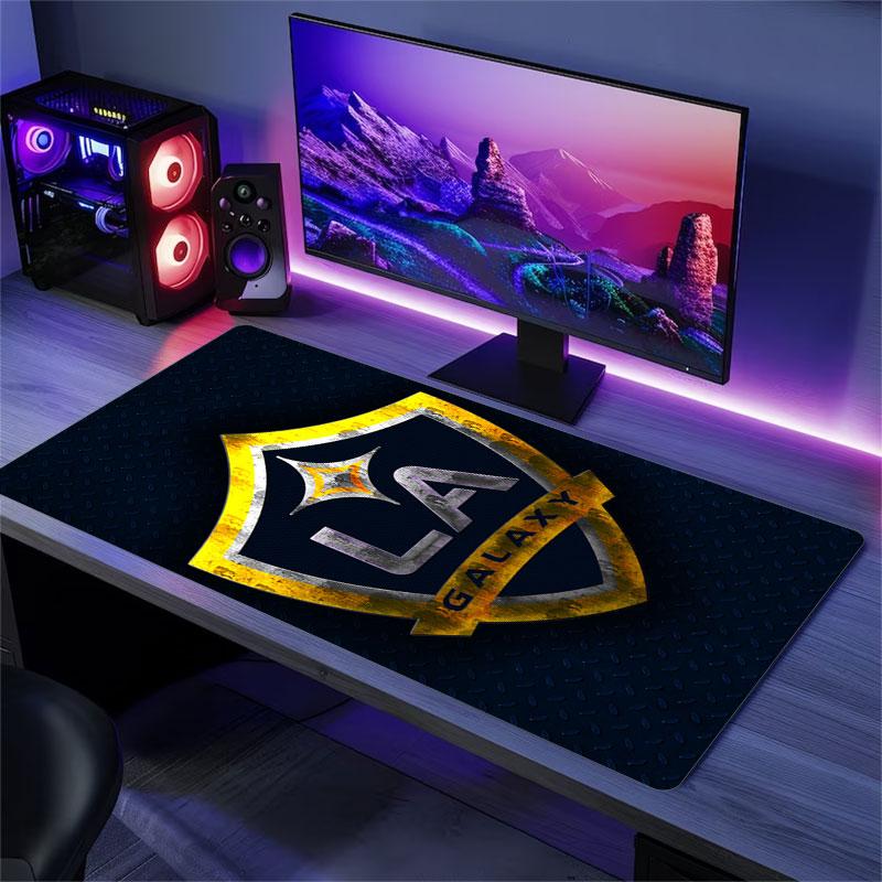 LA Galaxy Mouse Pad, Large Gaming Desk Mat, Non-slip XXL Mousepad for Laptop & Tablet, Mini PC Playmat with Stitched Edges