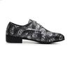 Große Größe 48 49 50 Herren Schnürschuhe aus bedrucktem Leder Trendy Casual Oxfords Stilvolle Kunstleder Partykleid Täglich Büro