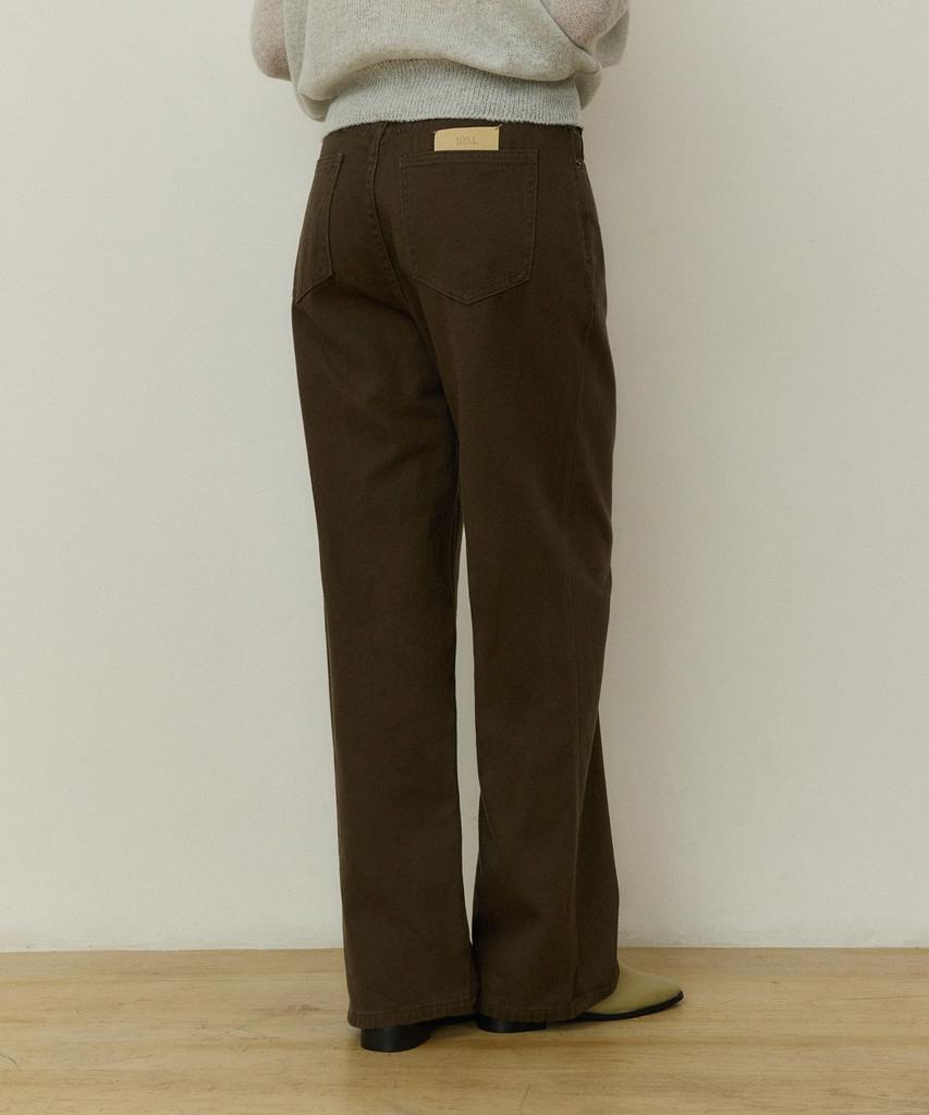 ADAUL Classic Straight Denim Pants - Deep Khaki
