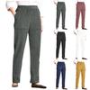 Women's Casual Solid Colour Elastic Waist Straight Casual Pants With Pockets
