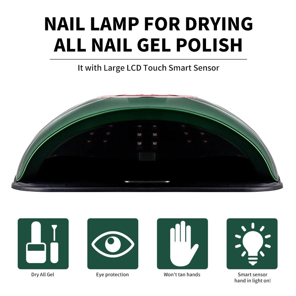 Lampe Séchoir à Ongles UV LED Professionnelle 69LEDs pour Séchage de Tous les Vernis Gel pour Ongles Lampe à Ongles à Capteur Infrarouge pour Manucure Outil de Salon