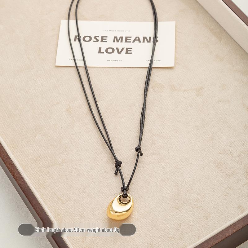 2025 Fashion Leather Cord Clavicle Necklace - Women's High-End Luxury Pendant Chain Accessories