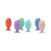 2 Piezas Soporte para Cepillo de Dientes Forma de Pez con Ventosa Fuerte Soporte para Cepillo de Dientes Silicona Suave Drenaje Rápido Organizador de Baño