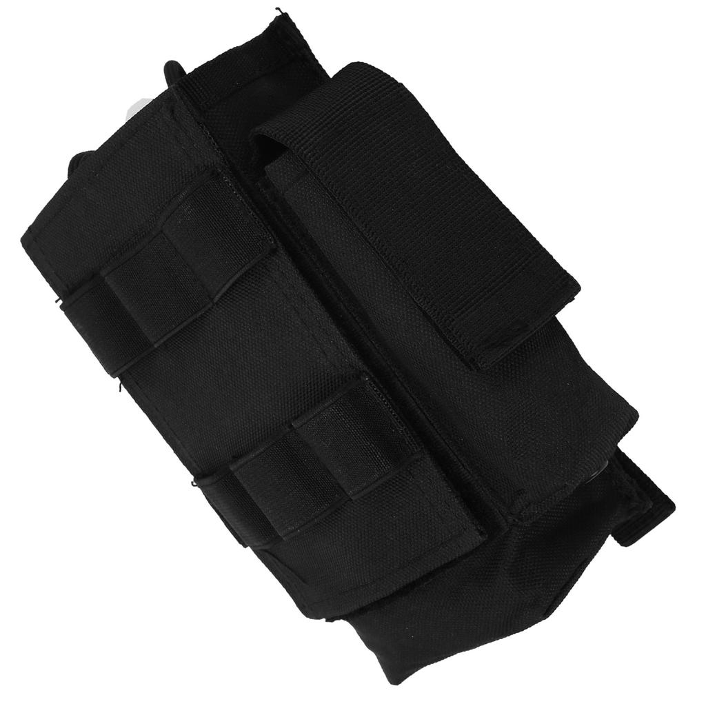 Molle Radio Pouch Mini Radio Holder Bag Waterproof Walkie Talkie Holster with Side PocketsBlack