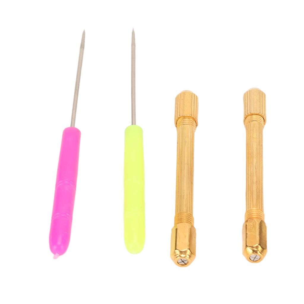 Doll Hair Root Holder Tools with 2 Awls Alloy Handles Long Lasting Lightweight Doll Hair Making Supplies