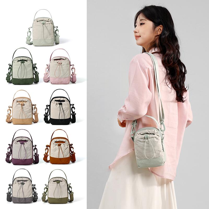 Leichte Handy-Tasche Damen Mehrschichtige Schulter-Umhängetasche Sport Wasserflaschentasche