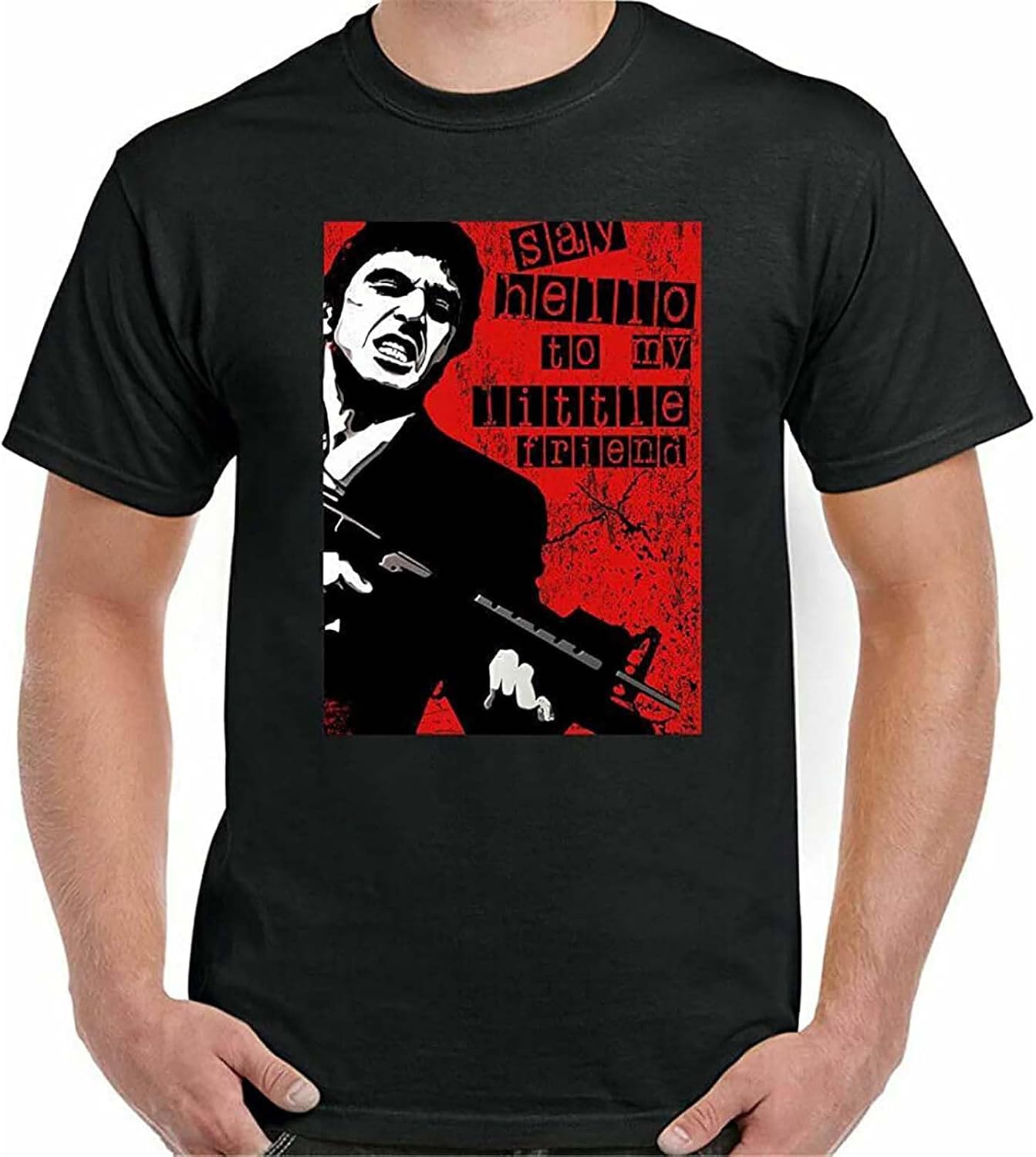 Scarface T-Shirt Mens Retro Movie Robert De NIRO Gangster Mob Mafia Crime TV Top Colour3 L чёрный