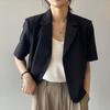 Trendy Women's Short Sleeve Summer Blazer 2025 - Thin Korean Style Casual Jacket