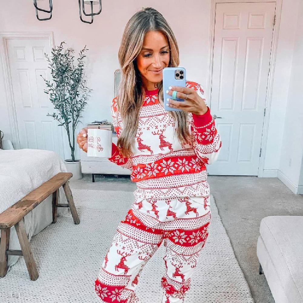 Homewear Pyjamas Set Christmas Top&Pants 2024 Family Matching Pyjamas