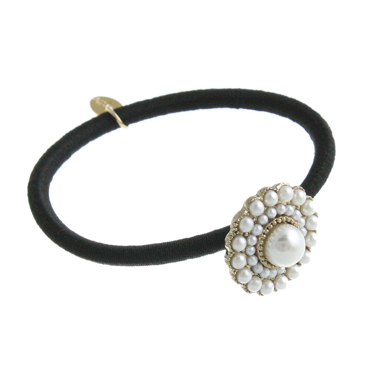 

VINGTAINE Antique Circle Pearl Hair Tie Round Simple Hair Accessory [Vintaine] H-765