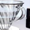 Hand Drip Coffee Maker Dripper Filter Cup with Spiral Groove Design, Pour Over Cone, Reusable Holder V.60 Heat Resistant Transparent Plastic