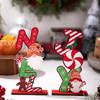 Classical Wooden Gingerbreads Man Rudolph Reindeers Christmas Figurines Paint Safe Family Friendly Decors