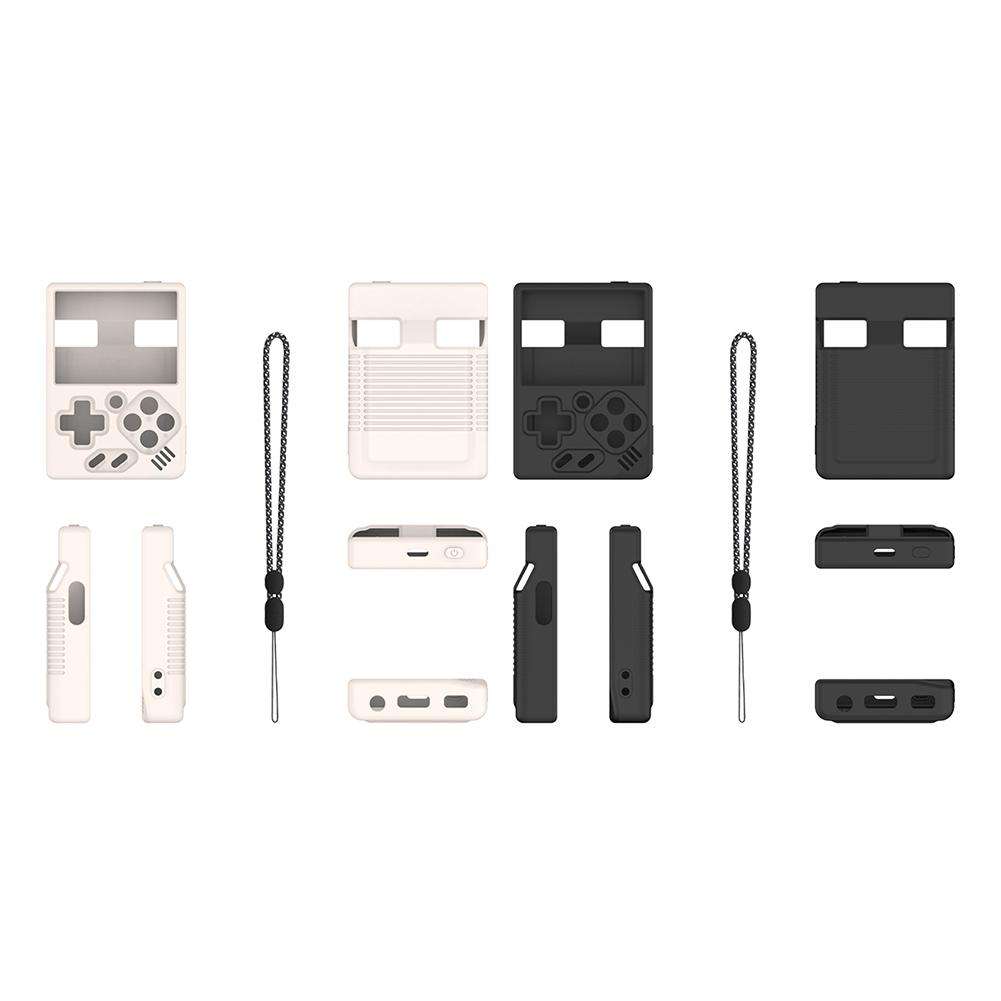 Silicone Case Shockproof Protective Cover with Lanyard Protective Case Protector Shell Sleeve for MIYOO Mini V4 Game Accessories