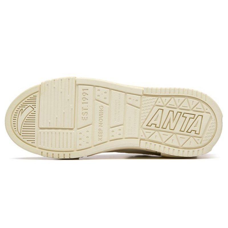 Anta Aotu Buty Chlebowe Gruba Podeszwa Antypoślizgowe Niskie Buty Skateboardowe Męskie Trampki Jasnobeżowe 912238060-3