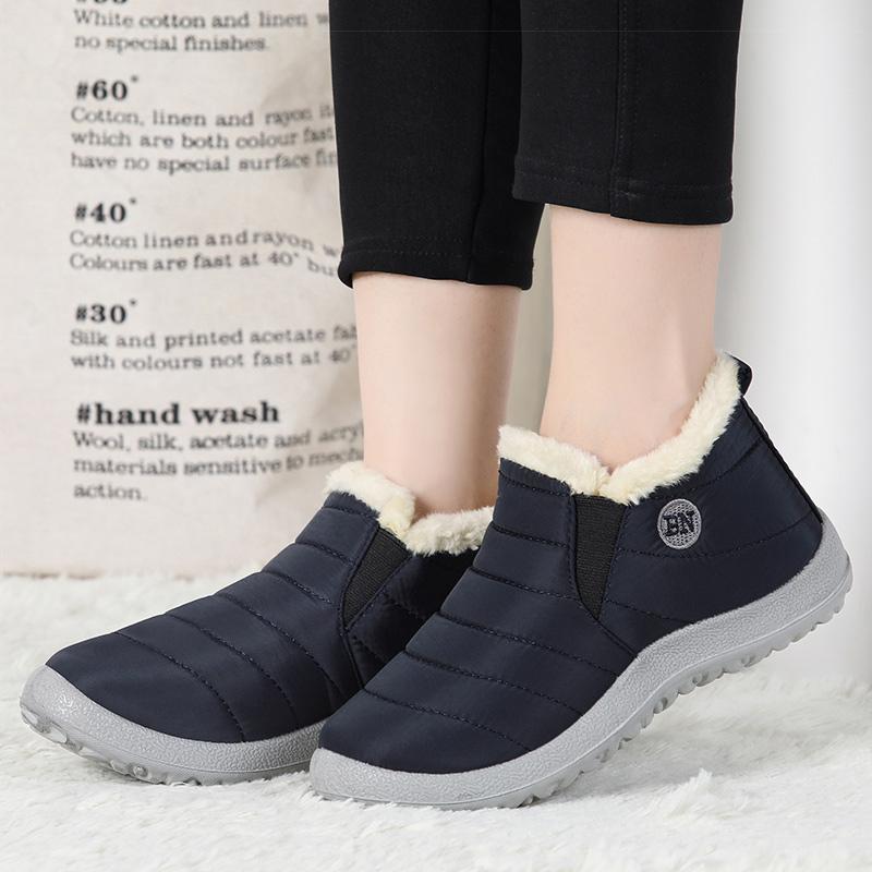 fashion Women Boots Keep Warm Fur Boots Winter Shoes For Women Ankle Boots Slip On Snow Bota Feminina Women's Short Boot Female Shoes