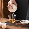 Chinese Handmade Ceramic Gaiwan Teacup Hand-painted White Porcelain Tea Tureen Travel Tea Bowl Household Teaware Accessories