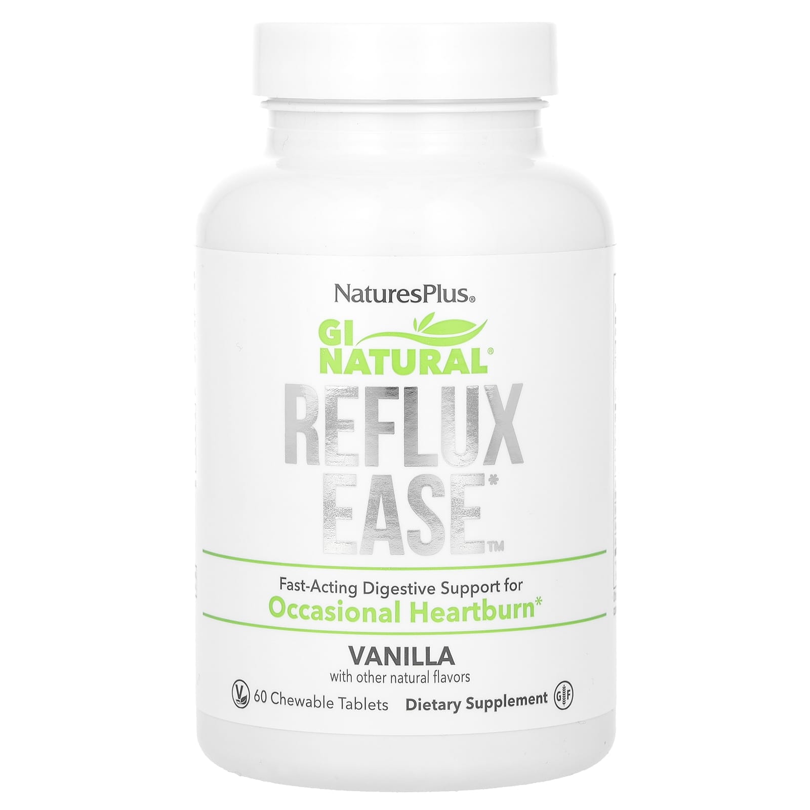 

Gi Natural, Refux Ease, Vanilla, Chewable 60 Tablets