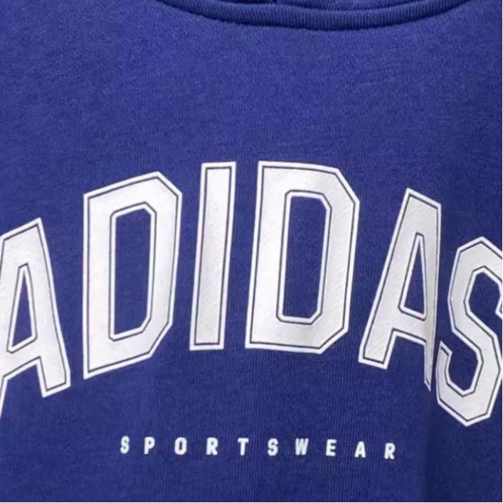 Adidas Comfortable Casual Versatile Hooded Long Sleeve Sweatshirt Men Sweatshirt Blue JV6502