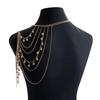 Metal Tassel Shoulder Chain Layered Design Body Jewelry Fashion Body Chain  Bachelorette Party