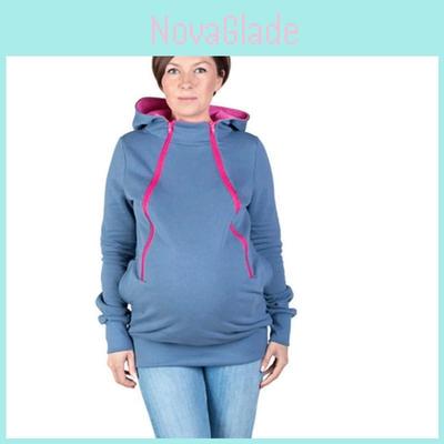 Kuscheliger und warmer Mama Umstands-Känguru-Hoodie Mama Papa Baby Tragetuch Haustierhalter