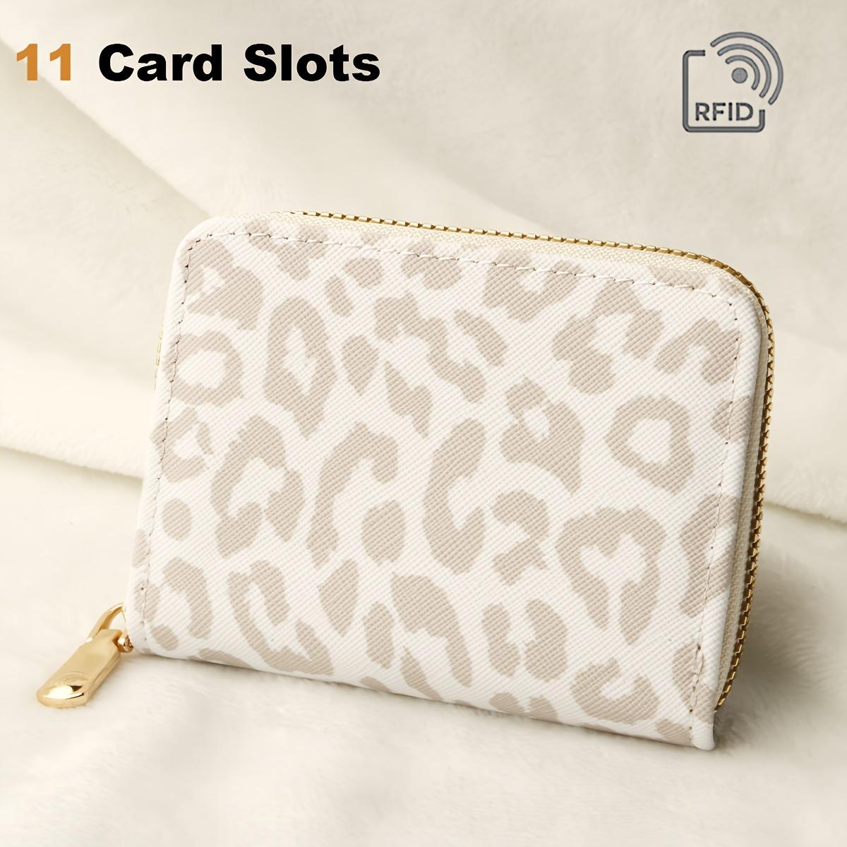 Fashionable Leopard Print Mini Wallet With RFID Blocking PU Material Purse With Zipper Closure And 11 Card Slots43 x 31 869₽