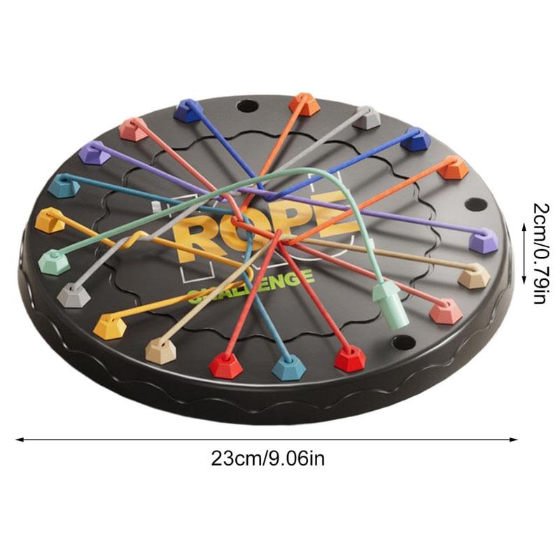 1 Set Brainy Knots Rope Untangling Table Game Challenge Logic Puzzle Board Toy Gift