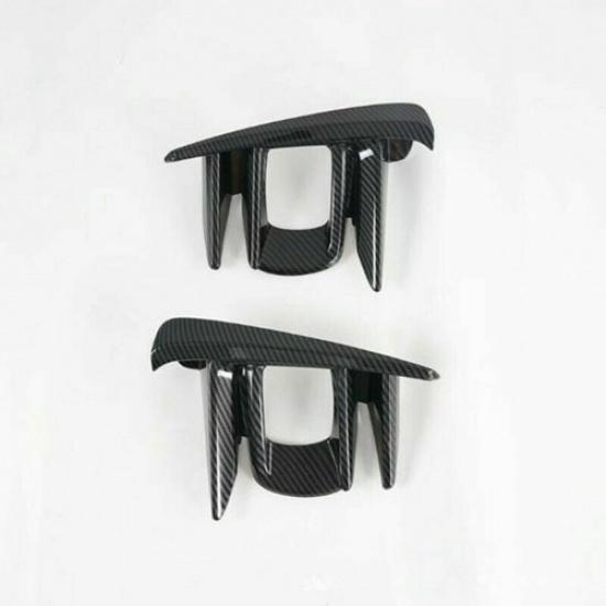 2PCS Carbon Fiber Front Fog Lamp Light Cover Trim For Toyota Sienna 2015-2020