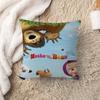 Cartoon MMasha And The BBears Pillow Cushion Cover Pillowcase Living Room Sofa Home Decor Customized