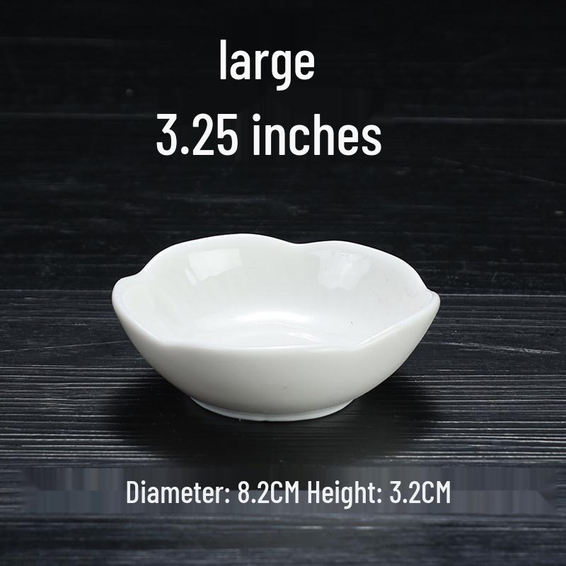 Creative Round White Ceramic Dipping & Seasoning Plate