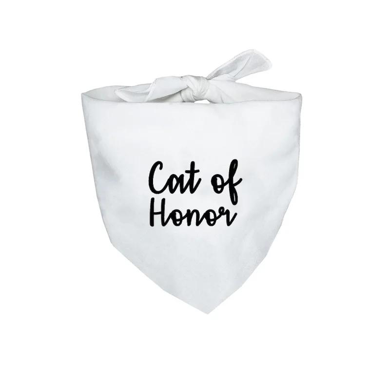 

Cat of Honor Wedding Bandana Scarf Engagement Bridal Shower Bride To Be Bachelorette Party Decoration Wedding Photo Shoot Gift 75x52x52cm