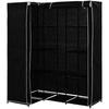 Clothes Wardrobe - VIDAXL - Foldable Fabric - Black - Self-assembly - For Bedroom