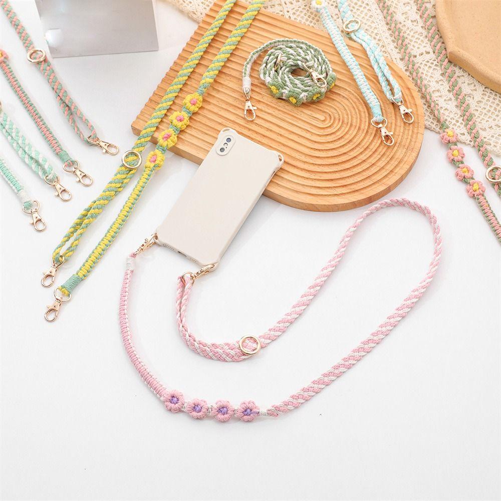 

Long-style Cell Phone Lanyard Strap Flower Shape Crossbody Neck Lanyard Girl Gifts style 4