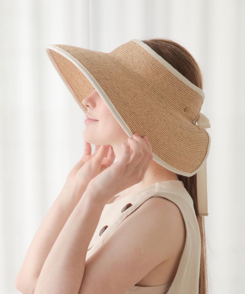 Sseongeulleideu Raffia Hat Mare Sun Visor Women'S Uv Protection Summer Hat Resort Hat