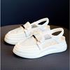 Summer New Fashion Women's Casual Walking Shoes Mesh Hollow Breathable Comfortable White Shoes