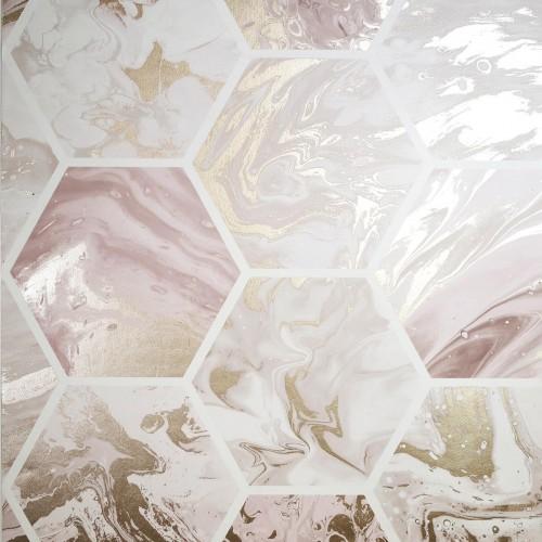 Arthouse Marbled Hex Wallpaper
